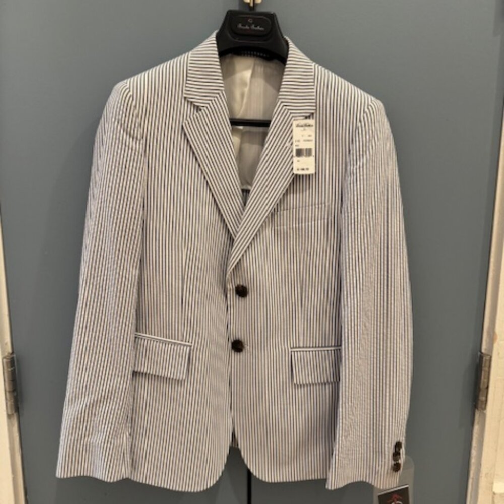 Brooks Brothers Kids Seersucker Jacket - Size 14